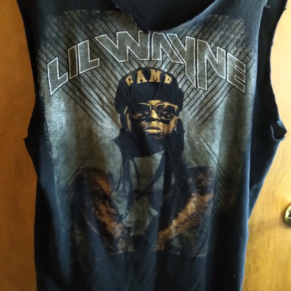 Vintage lil wayne punk deconstructed tank top